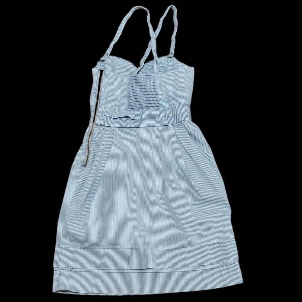 Aritizia Wilfred Green & White Stripe Mini Dress Halter Junior's Size 0 - Picture 2 of 10